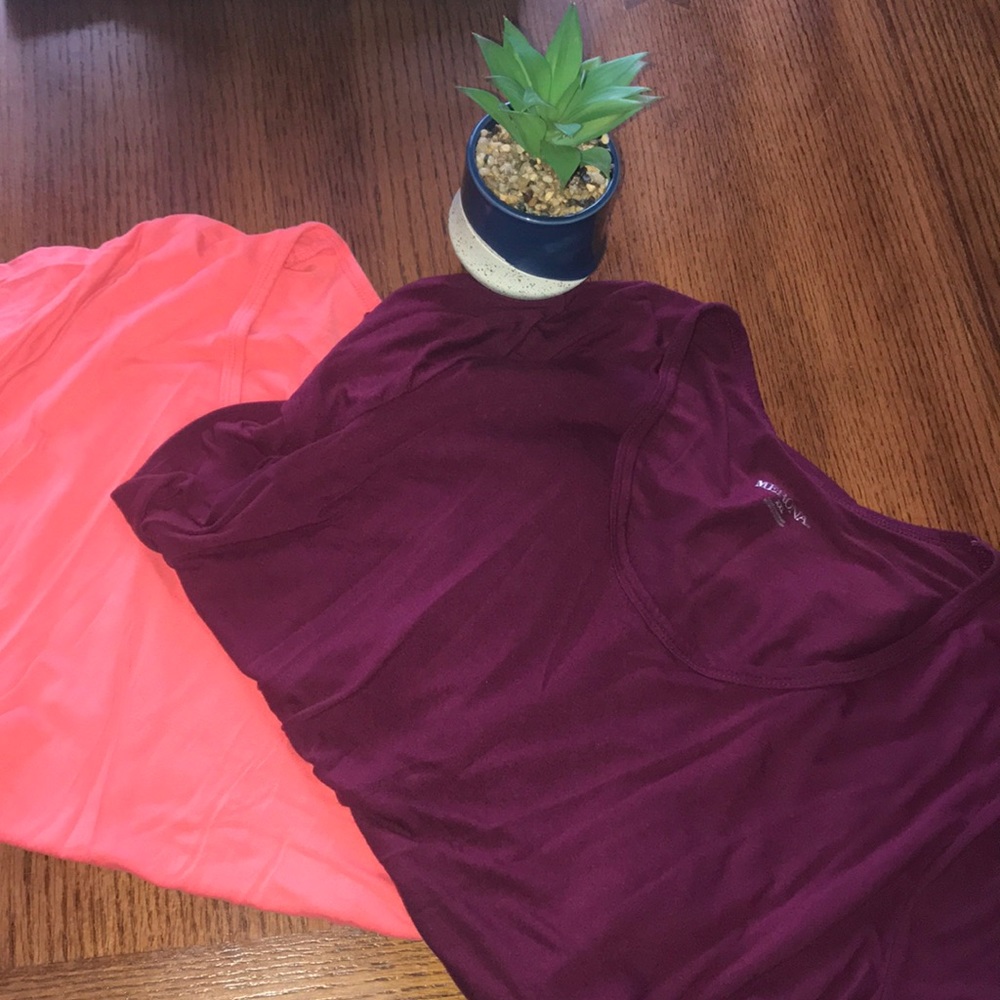 Lot of Plus Merona Scoop Neck, High-Low Flare Tee